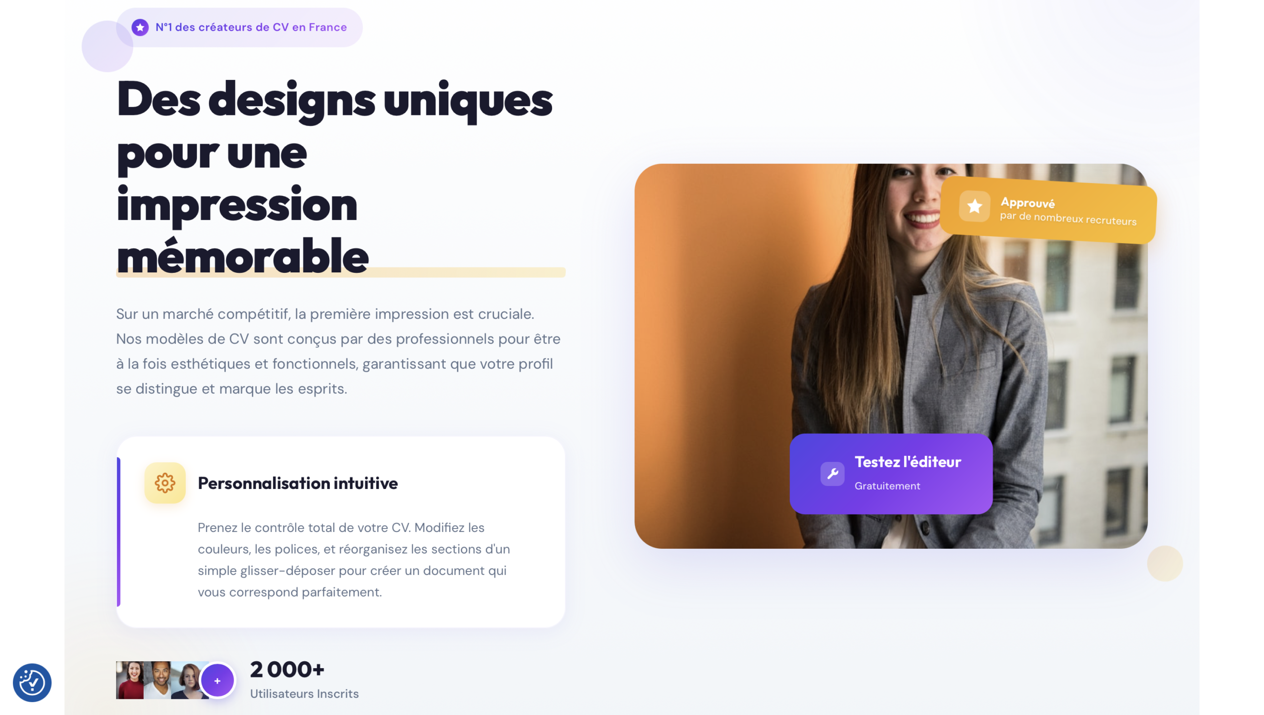 La galerie des 20 modèles de CV MonSuperCV
